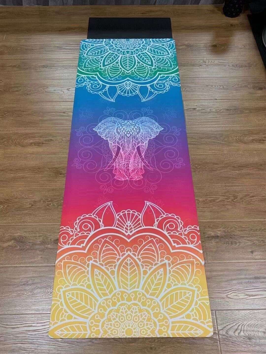 Suede Yoga Mat-Rainbow