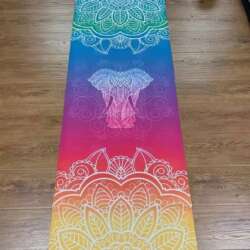 Suede Yoga Mat-Rainbow