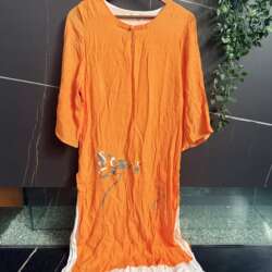 Lotus Long Dress-Orange