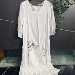 Lotus Long Dress-White