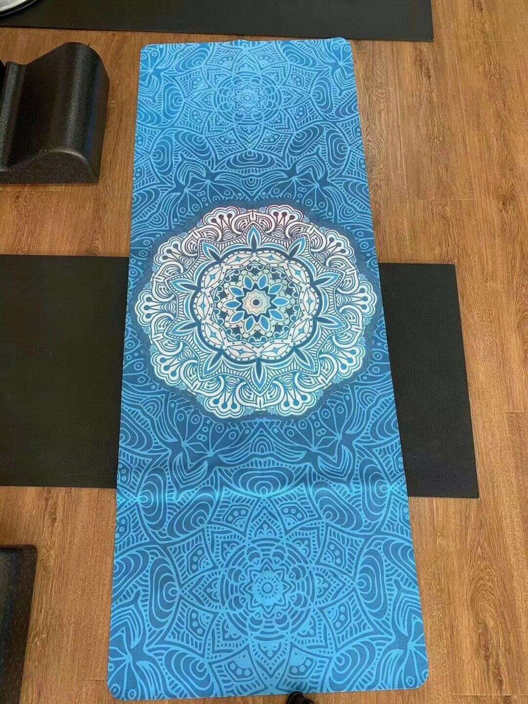Suede Yoga Mat-Light Blue